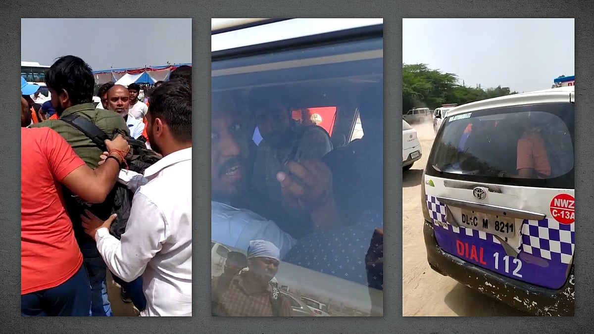 Several journalists were assaulted at the event in Burari on Sunday.