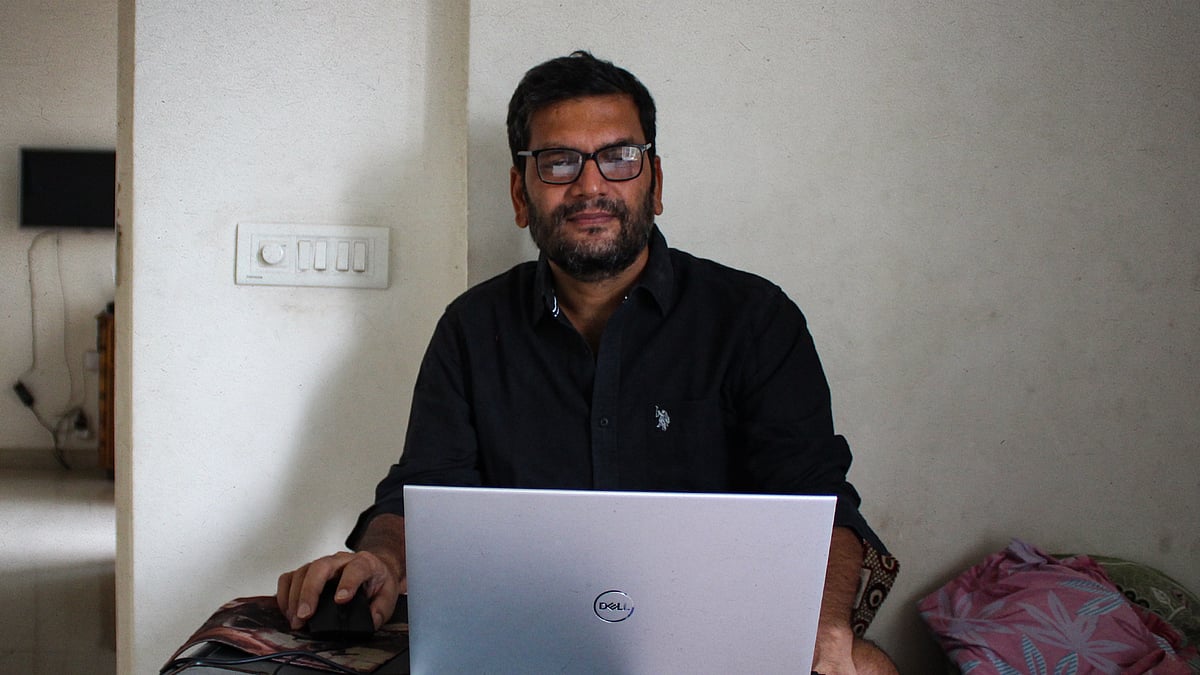 Yashwant Singh at his home in Greater Noida.