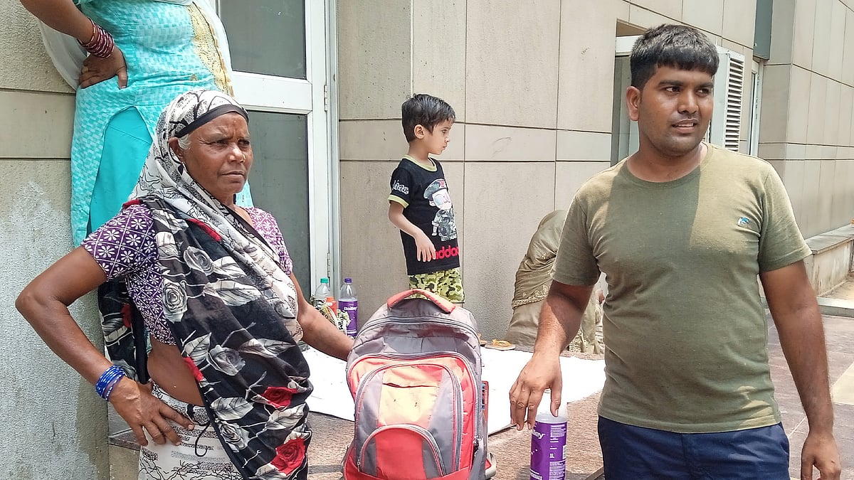 Poonam’s mother-in-law Jasoda at Safdarjung Hospital.