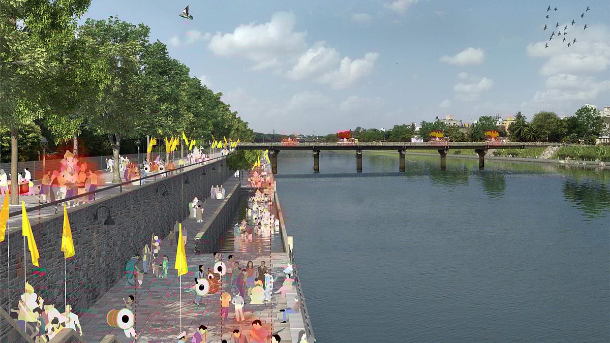 An artist's impression of how the riverfront would look like once it's completed.