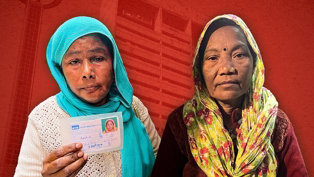 Anita (left) and Shanti Nayak, both of whom worked as sanitation workers with NDMC.