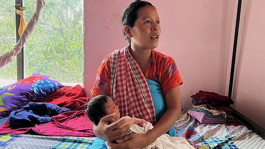 Moirangthem Abbem fled with her husband and her child from her Churachandpur home on May 3.