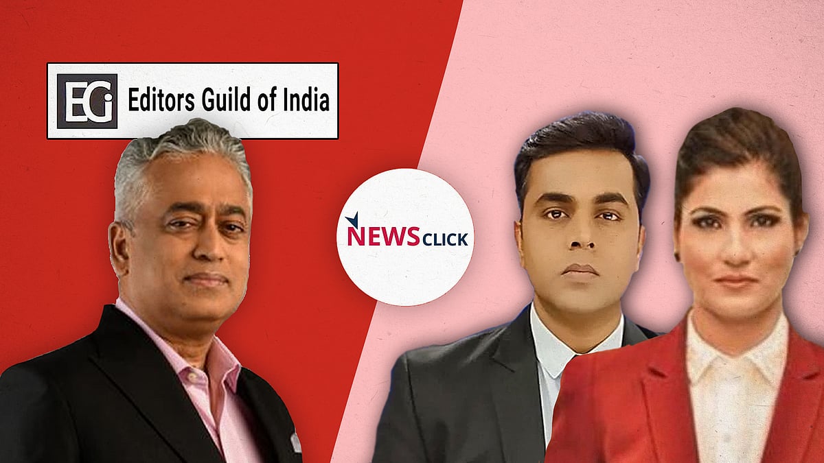 वरिष्ठ पत्रकार राजदीप सरदेसाई और एंकर रूबिका लियाकत एवं सुशांत सिन्हा