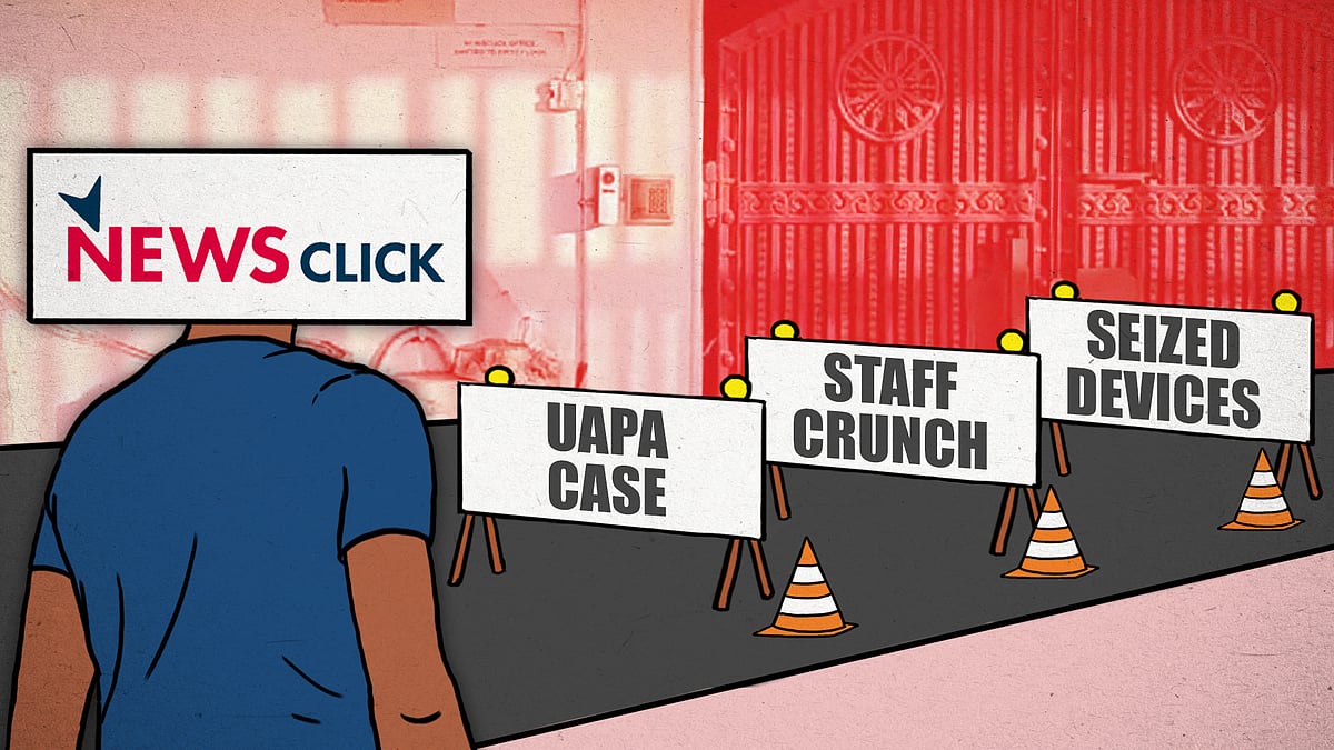 A UAPA case, staff crunch and seized devices depicted as hurdles between a NewsClick journalist and his office.