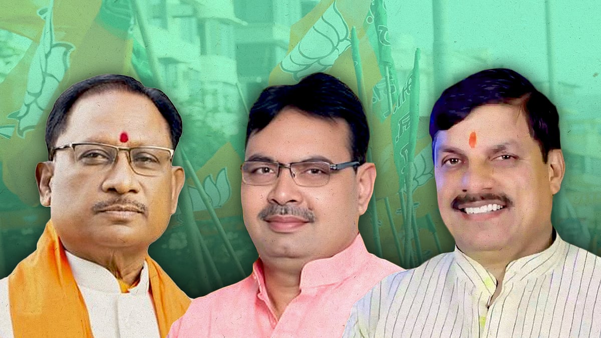 Vishnu Deo Sai, Bhajan Lal Sharma, and Mohan Yadav.