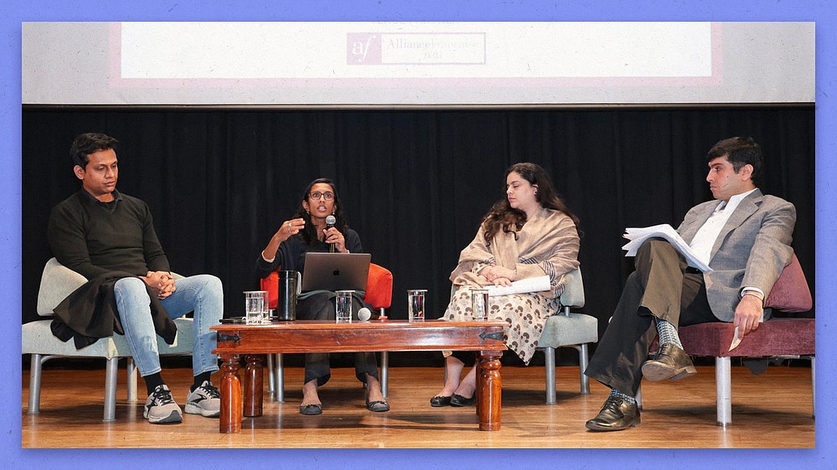 From left to right: Apar Gupta, Vrinda Bhandari, Shreya Singhal and Tanveer Oberoi.