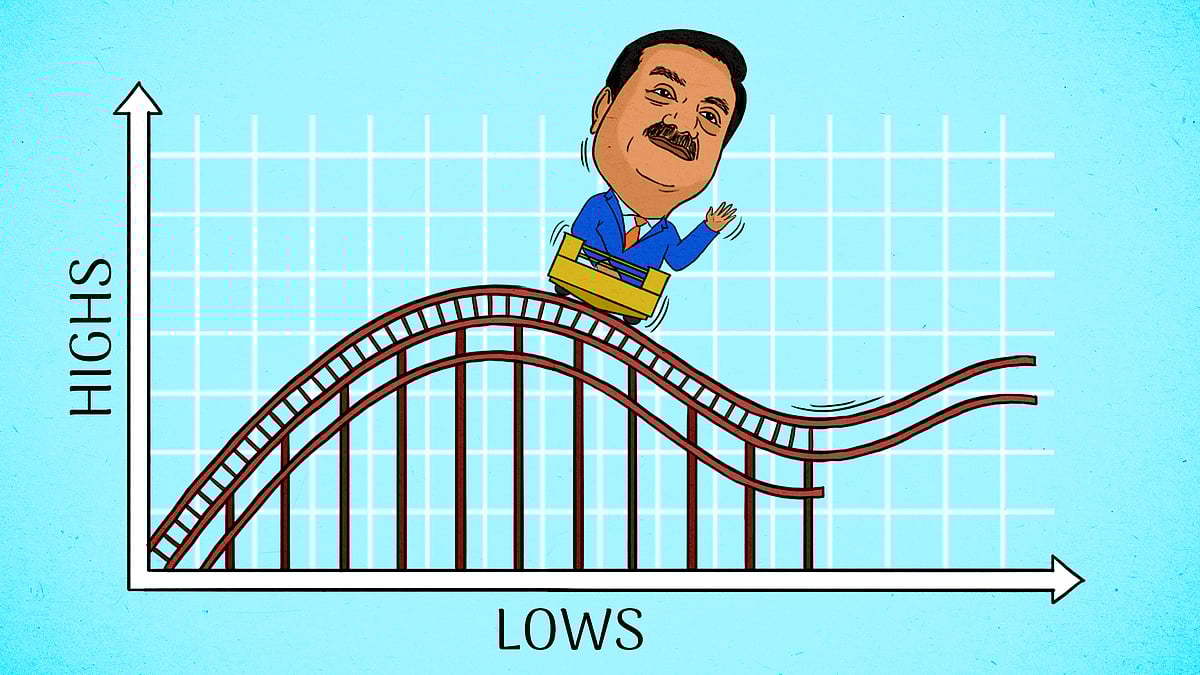Gautam Adani on a rollercoaster. 