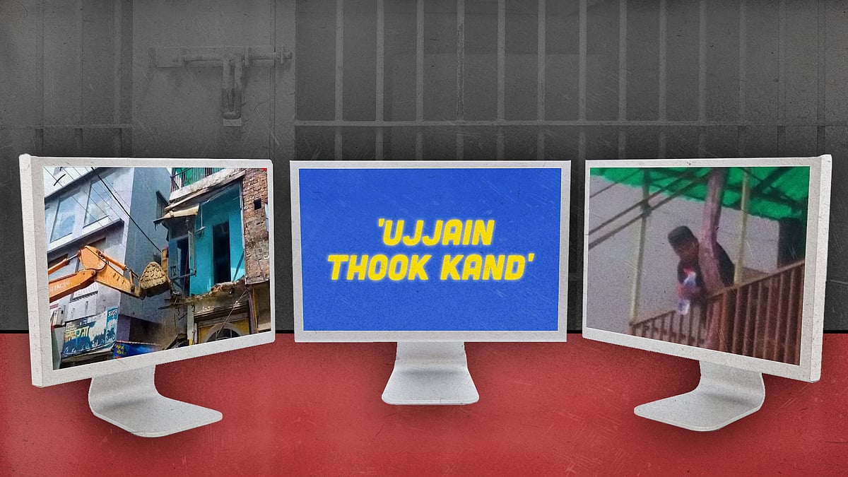 Illustration of TV screens airing videos of the controversy.