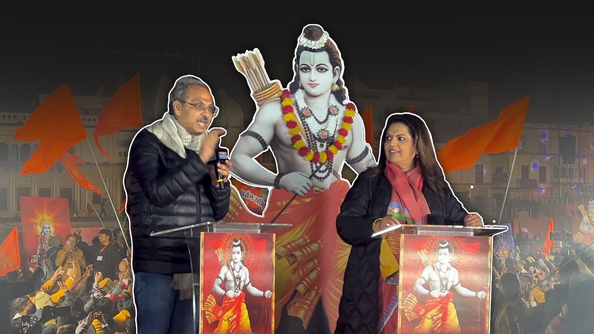 Elaborate stages, live shows, saffron flags: Inside Big Media circus in Ayodhya - Vimarsana News