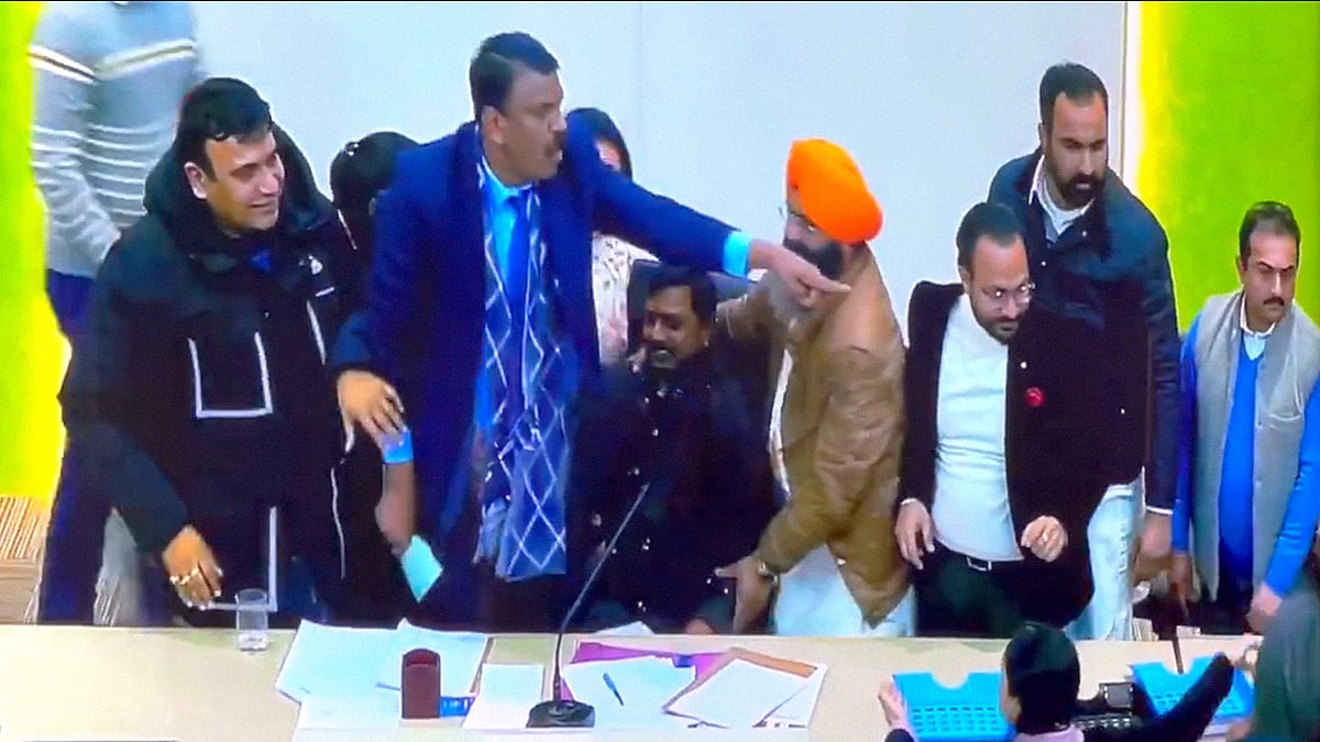 Screenshot of proceedings during the announcement of results yesterday.