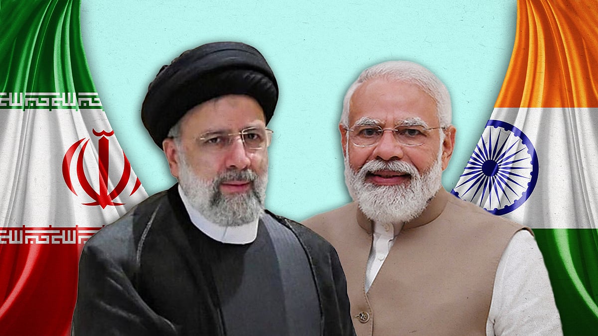 Iran president Ebrahim Raisi with Narendra Modi.
