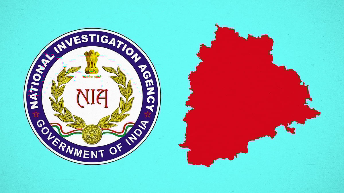 NIA logo alongside Telangana's map.