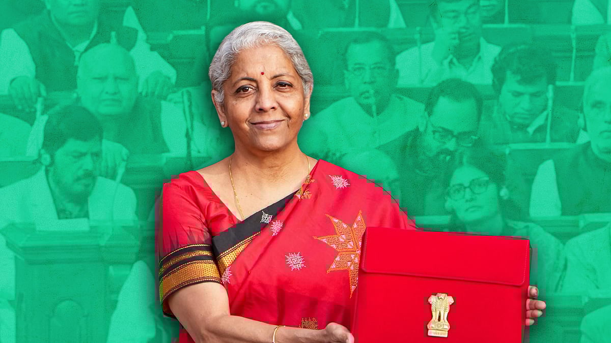 Nirmala Sitharaman presenting the interim budget today.
