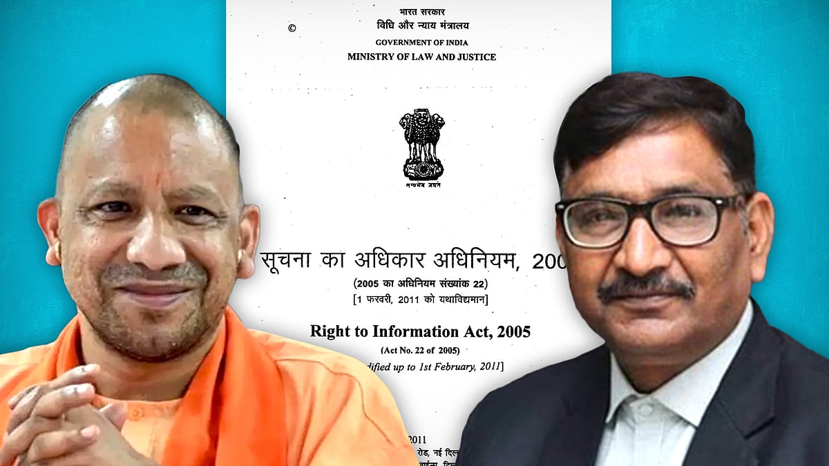 UP CM Yogi Adityanath and BJP leader Swatantra Prakash Gupta. 