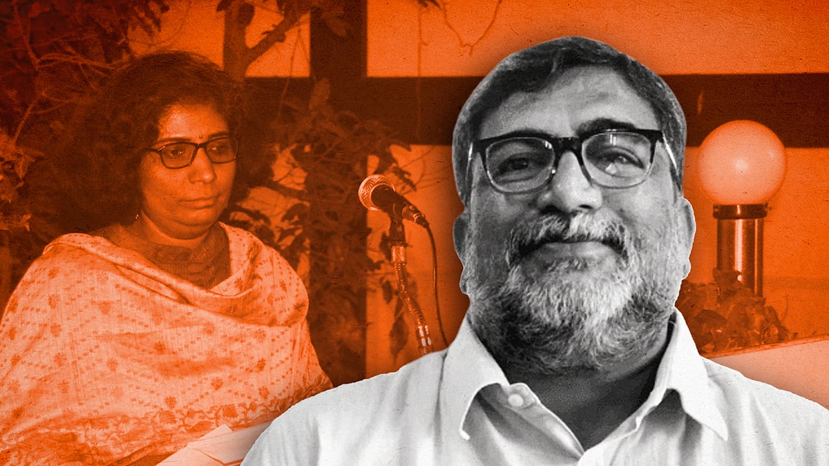 Pictures of Satish Nandgaonkar and his wife Anjali Ambekar