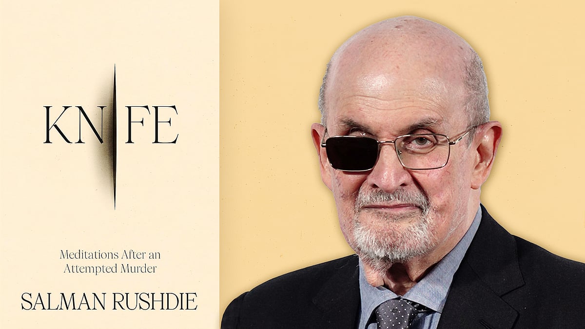 The cover of Knife with a photo of Salman Rushdie.