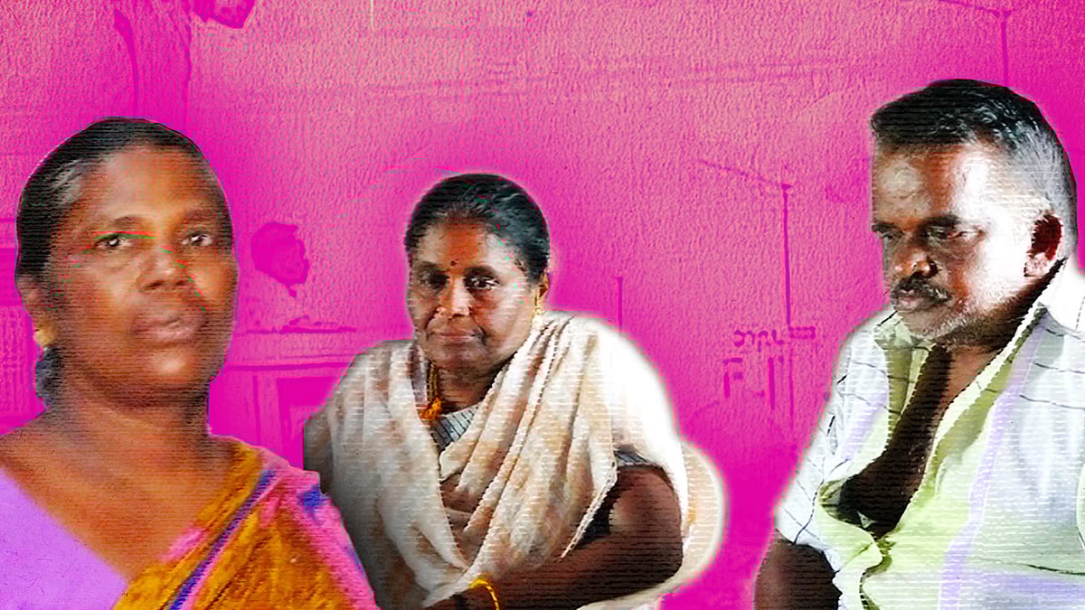 Vanitha, Murugeshwari and Muthupandy, families of Thoothukudi firing victims.
