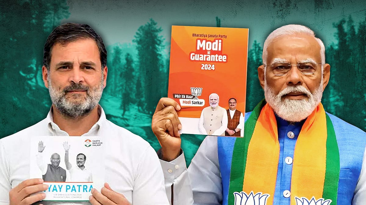 Rahul Gandhi and Narendra Modi. 