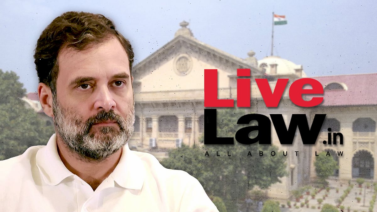 Rahul Gandhi and Livelaw logo.