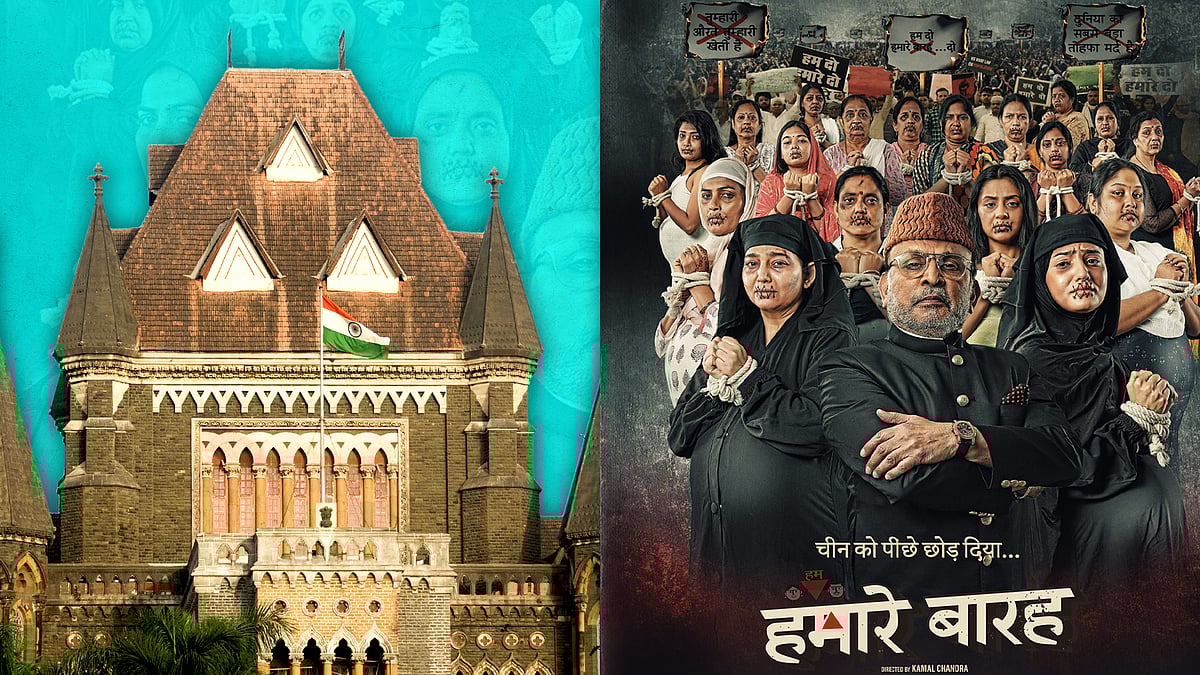A picture of Bombay High Court and Hamare Baarah poster. 