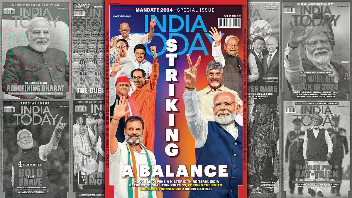 The cover of India today's latest issue. 