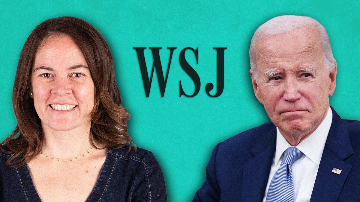 WSJ's White House reporter Annie Linskey and US President Joe Biden.