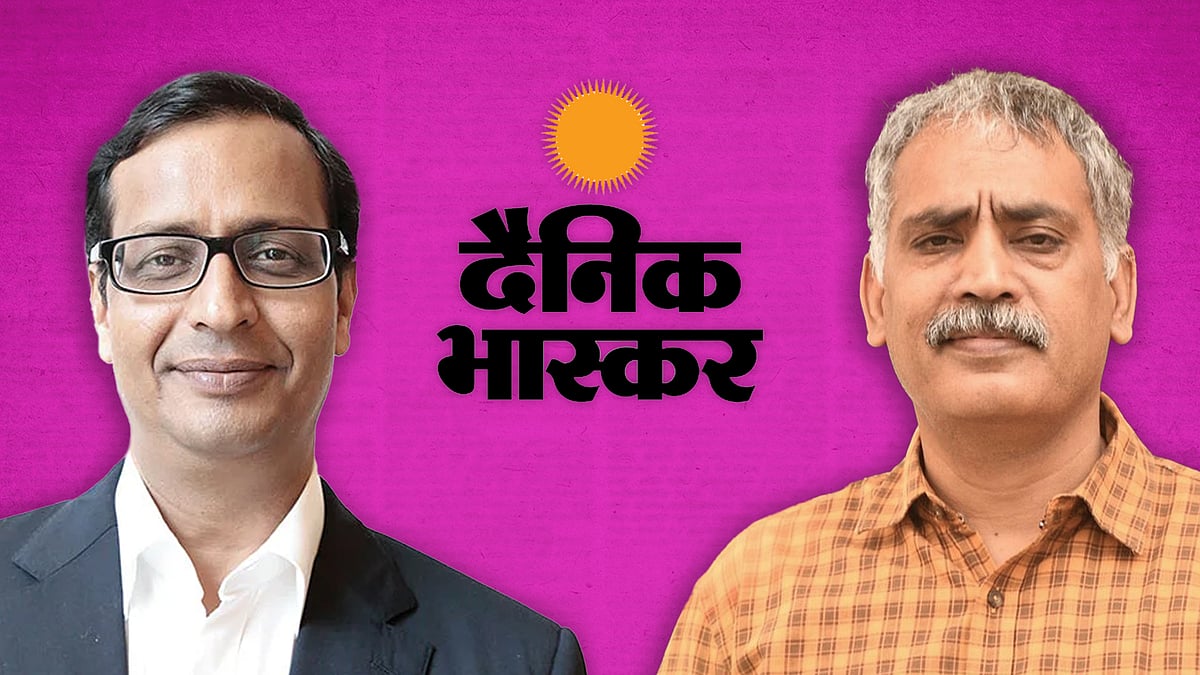 Dainik Bhaskar’s managing editor Sudhir Agarwal and national editor LP Pant.