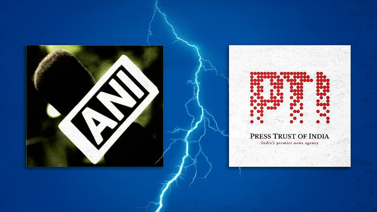 Logos of ANI and PTI.
