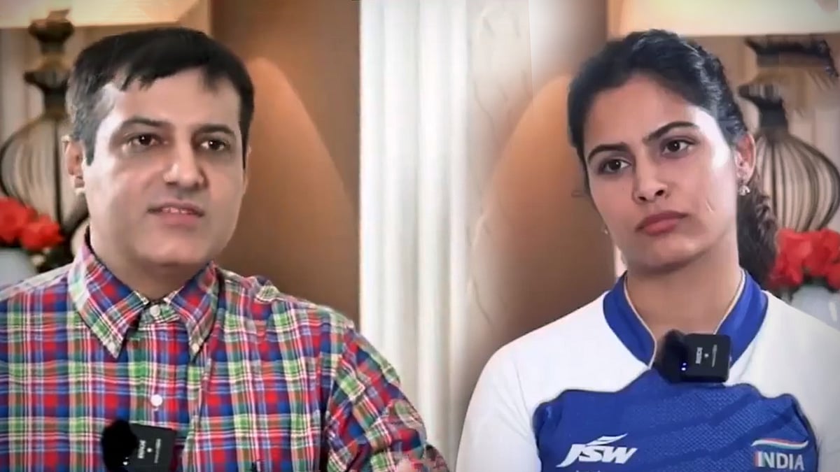 Rohan Dua and Manu Bhaker during the interview. 