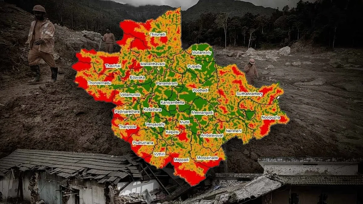 A map of Wayanad.