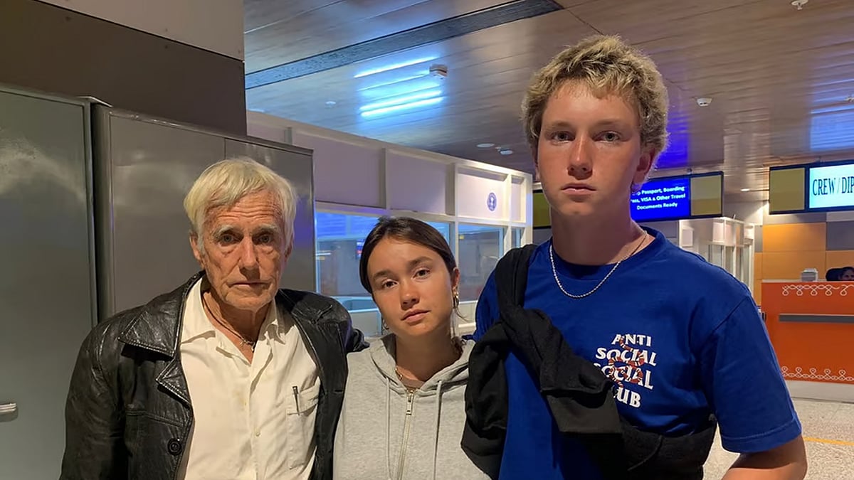 David Bradbury with his children, Nakeita and Omar.