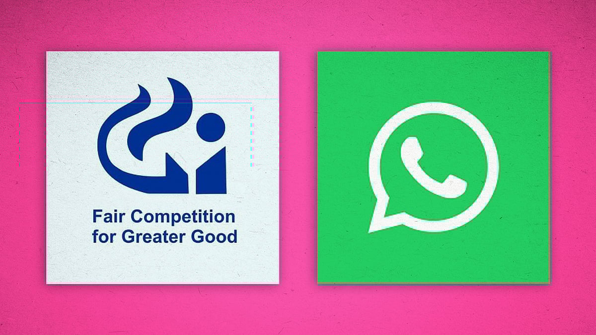 सीसीआई और व्हाट्सएप का लोगो