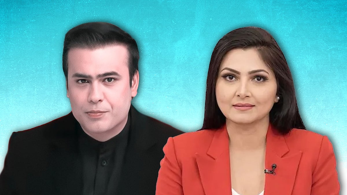 ABP News anchor Chitra Tripathi and Republic Bharat journalist Sayed Suhail. 