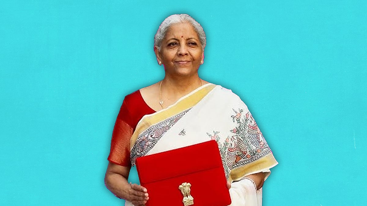 Nirmala Sitharaman presenting Budget 2025.