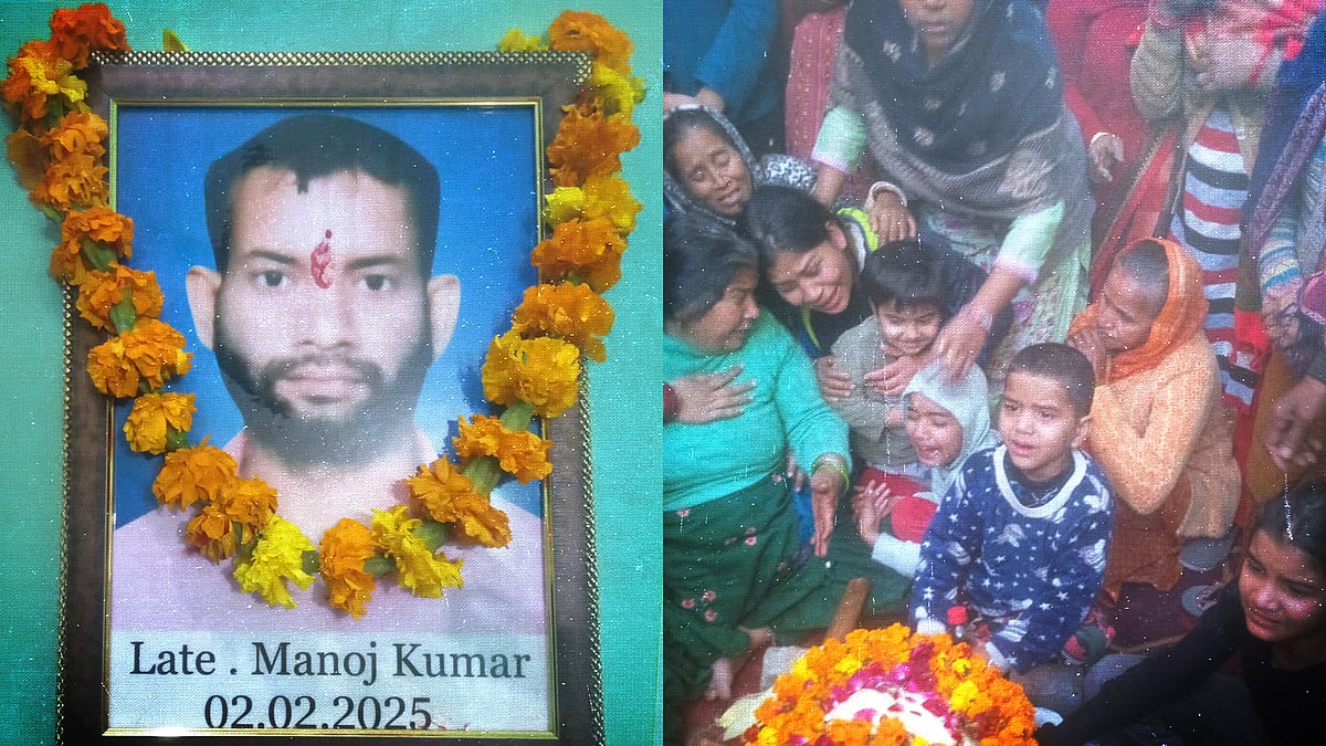The body of Manoj Singh was found abandoned in outer North Delhi on February 2. He is survived by four children. 