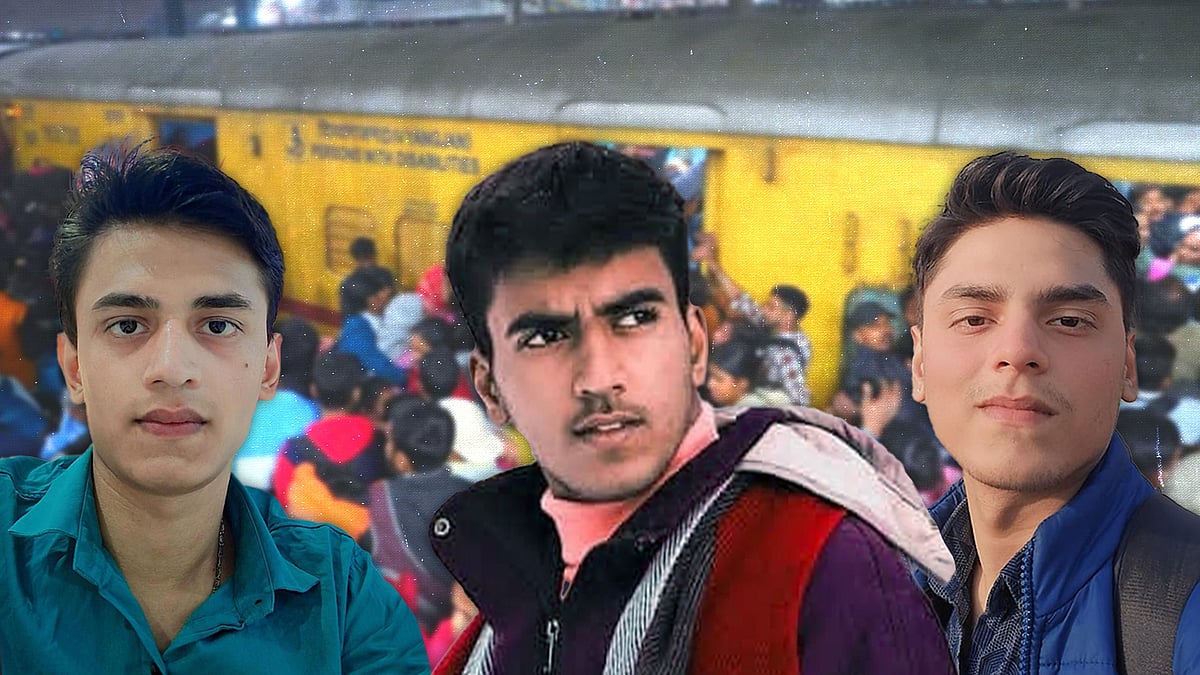 DU students Ritesh, Tushar and Himanshu.
