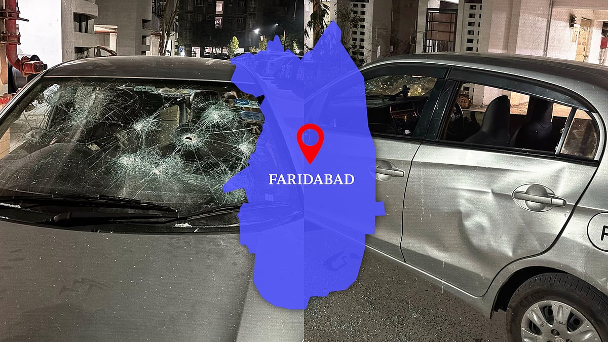 A group of men also vandalised the car the lawyer was driving.