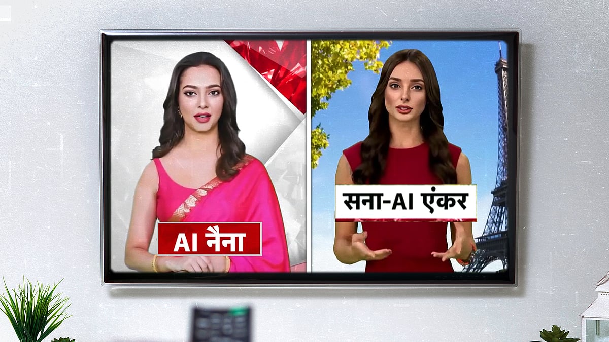 भारत में एआई न्यूज़ एंकर में बड़ी संख्या महिलाओं की है।