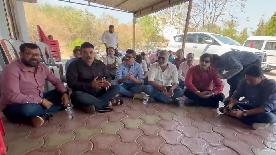 भोपाल में प्रदर्शन करते पत्रकार.