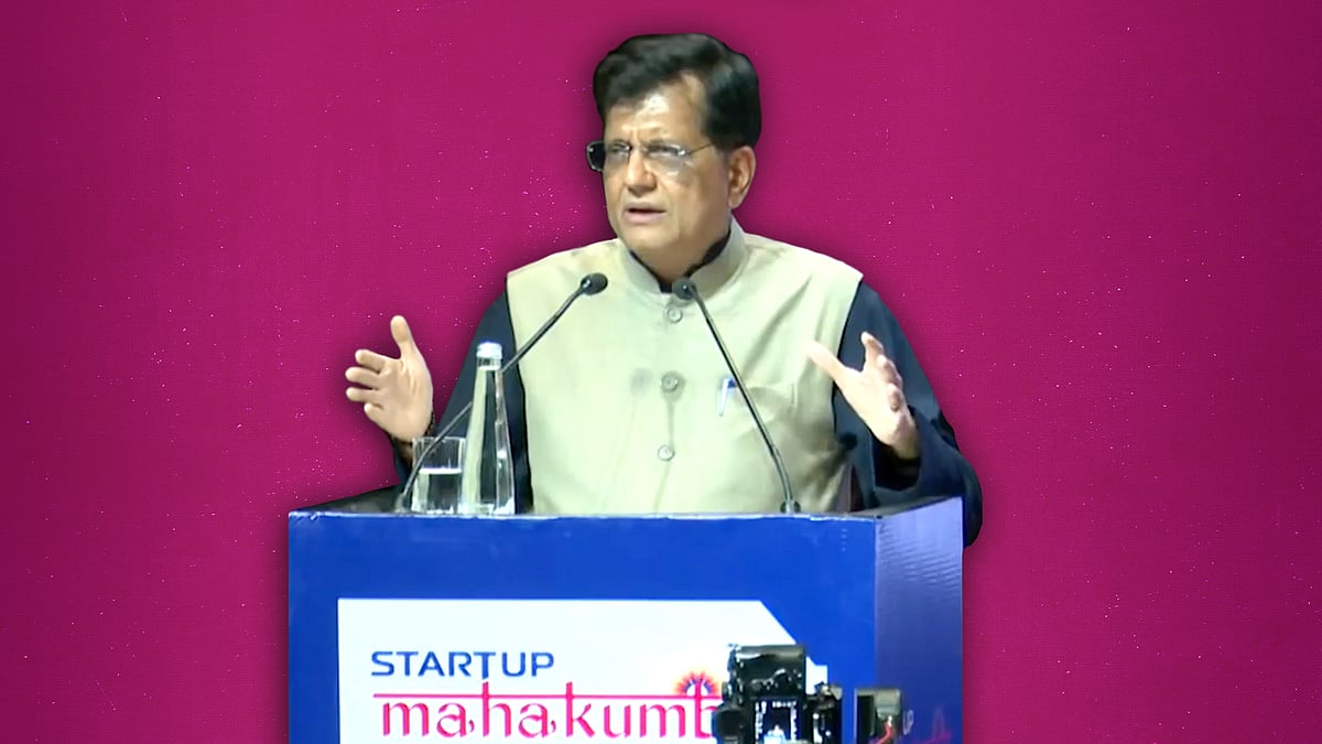 Piyush Goyal slammed the Indian startup ecosystem at a recent event.