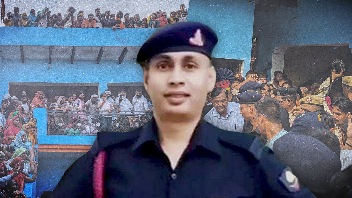 Lance Naik Dinesh Kumar Sharma was killed in Poonch on Tuesday. His body was cremated on Thursday.