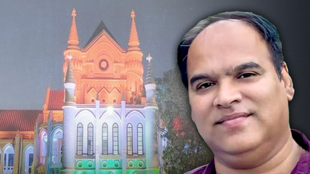 मध्य प्रदेश हाईकोर्ट और कार्टूनिस्ट हेमंत मालवीय की तस्वीर.