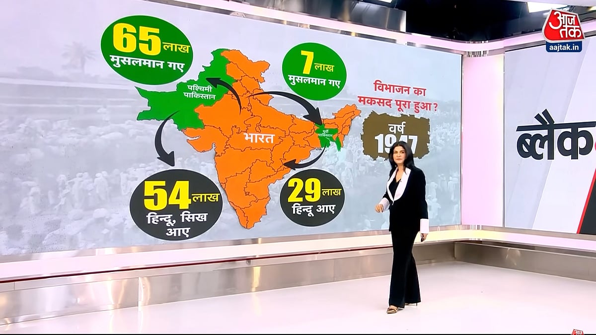 प्रसारित शो का एक स्क्रीनशॉट.