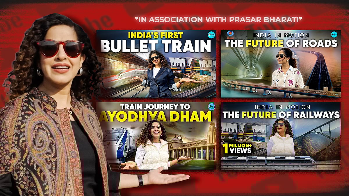 कर्ली टेल्स द्वारा पब्लिश किए गए चार वीडियो के थंबनेल का एक कोलाज, जिसका पेमेंट प्रसार भारती ने किया है.