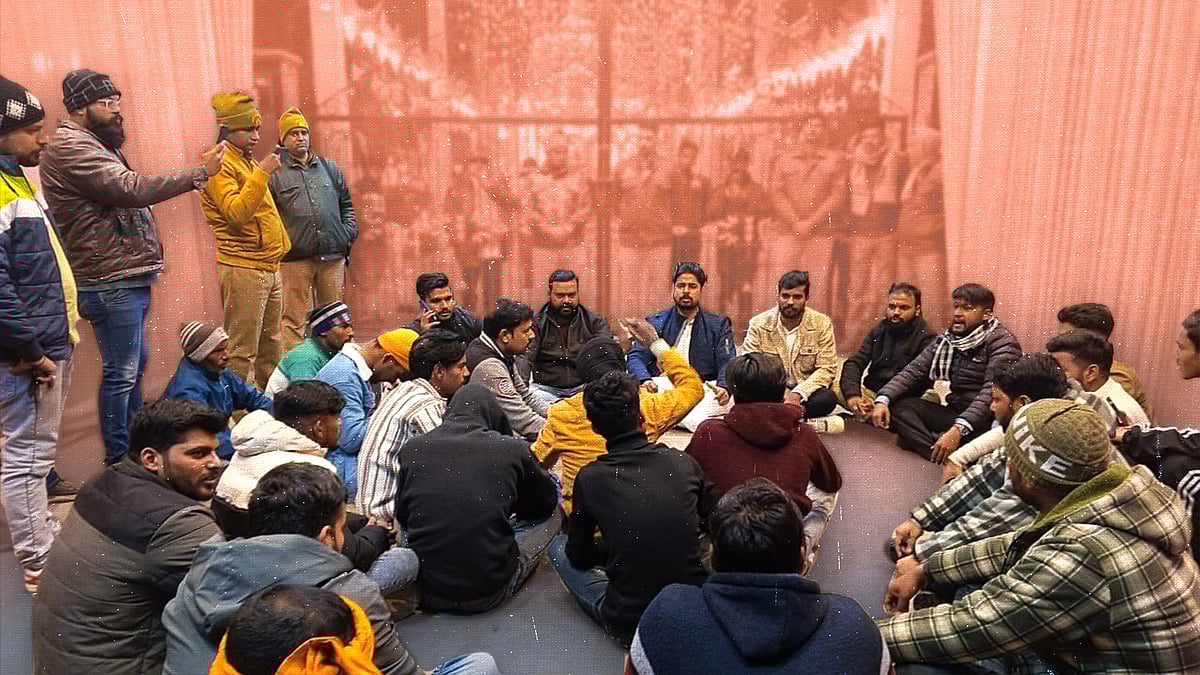 Bajrang Dal workers protested outside the church a day before Christmas.