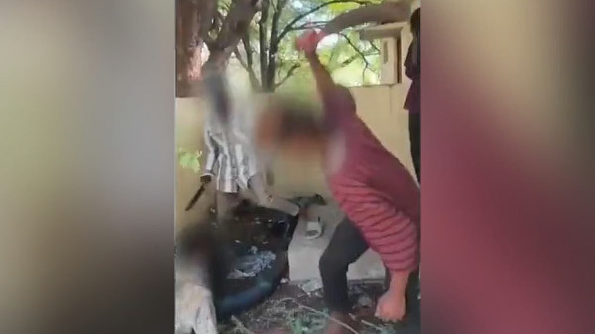 Screengrab from a video of the assault.