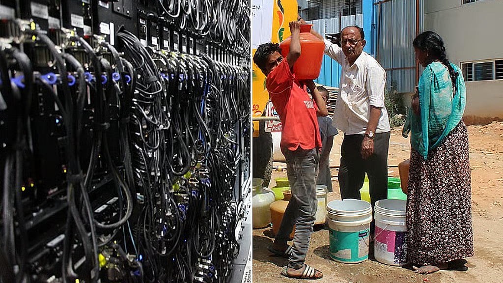 In Bengaluru's water-stressed areas sit most of its data centres.