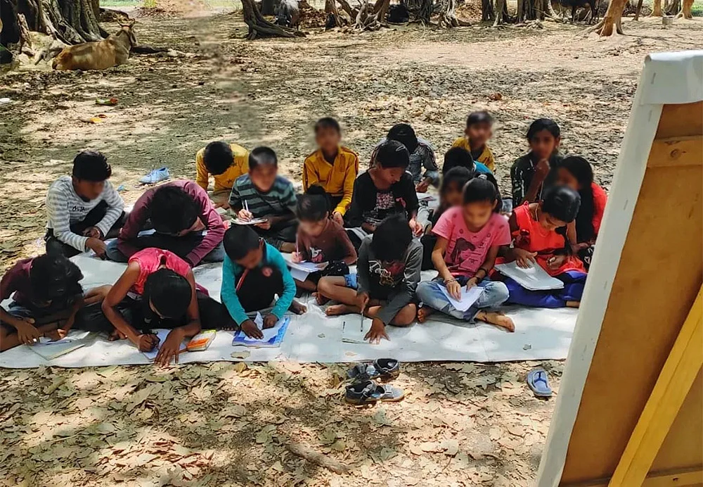 Children during a learning session conducted by HOWL.