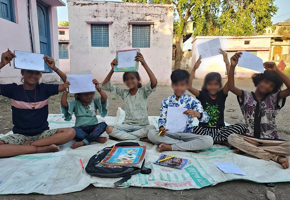 Children during a learning session conducted by HOWL.