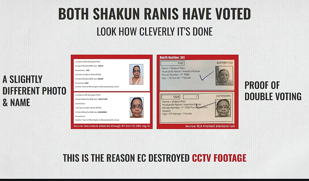 An image showing alleged double voting